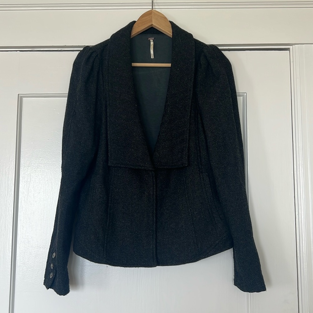 Free People Herringbone Coat